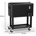 thumbnail image 5 of SHAREWIN 60 Quart Cooler Cart with Wheels and Handle, Drink Cooler Carts for Outdoor or Indoor Entertaining, Portable Bar Ice Chests with Bottle Opener & Cap Collector & Drain, 5 of 7