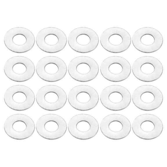 Unique Bargains Universal Flat Washer, Durable, Stainless Steel, Silver Tone, 20 Pcs M8*22mm*1.5mm