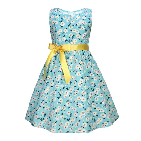 

Pedort Princess Dresses For Girls Girls Chiffon Dress Summer Maxi Floral Tiered Dresses Spaghetti Strap Kids Boho Vintage Sundress Blue 150