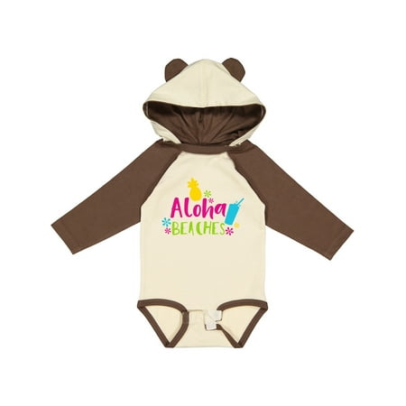 

Inktastic Aloha Beaches Flowers Pineapple Cocktail Gift Baby Boy or Baby Girl Long Sleeve Bodysuit