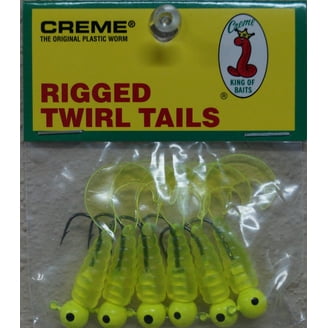 Creme Pre-Rigged Weedless 6" Scoundrel Worm Lure - Foto 10