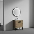 thumbnail image 2 of 30" Freestanding Bathroom Vanity with Sink & Mirror & Medicine Cabinet - Matte Black Hardware - Classic Oak, 2 of 7