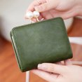 thumbnail image 3 of WRKEKC ‌Slim Student Wallet with Zipper Closure‌ - Korean Version, Cute Design, Ideal for Change, Folding Bills, Receipts, Credit Cards, Available in Green Color, Durable PU Leather Construction, 3 of 6