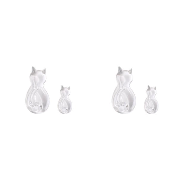 Kearding Gancho con forma de Animal de 2 uds., colgador de llaves de baño para el hogar, impermeable, decorativo, sin perforaciones, Transparente 2Conjunto