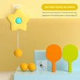 thumbnail image 1 of Indoor Floating Ping Pong Trainer Set - Star-Shaped Hanging Device with 2 Rackets & 3 Balls for Home Eye-Hand Coordination Training, Reaction Speed Enhancement, and Multi-Sport Practice (Badminton,, 1 of 6