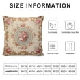 thumbnail image 5 of RUIYC Floral French Rug Print Throw Pillow Covers Cozy Square Throw Pillow Case Home Decoration for Bed Couch Sofa Living Room Cushion Cover, 5 of 5