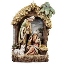 Napco Holy Family in Creche Christmas Decoration Figurine