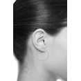 thumbnail image 2 of Wellingsale Ladies 14k Yellow Gold Polished Diamond Cut Satin 1.5mm Endless Hoop Earrings (55 x 55 mm), 2 of 7