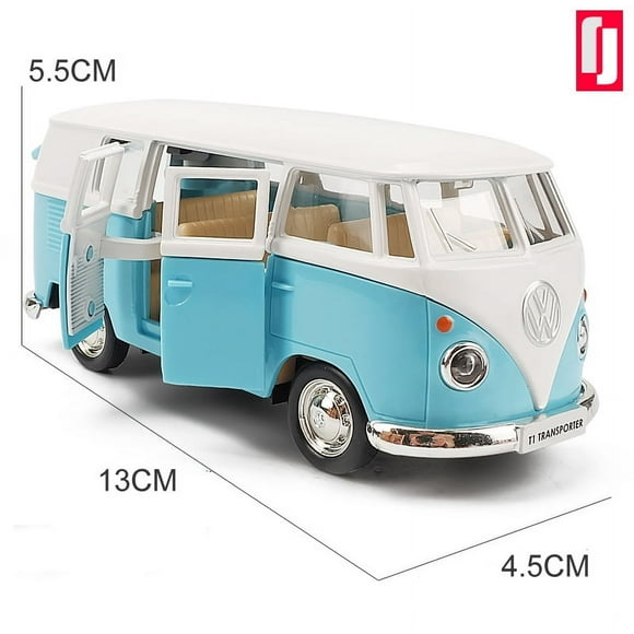 1:36 Retro Bus T1 Transport Cars Diecast Metal Vehicle Model Hot wheels Premium Collect Metal Auto Miniature Gift Kids Toy Boys