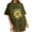 Army Green, variant on IROINNID Womens Short Sleeve Summer Round Neck Pizza Printed Casual Top Pullover T-shirt Spring