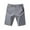 Grey, variant on OSOLU Solid Color Pure Cotton Casual Shorts For Men'S Summer Knee Length Thin Slim Fit Can Be Tied With Leather Straps Men'S Knee Length Fashionable Classic Leisure Bottoms