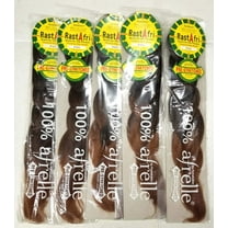 RastAfri Pre-Stretched Silky Braiding .. Hair (5 Single Packs, .. #BT 1B/30)