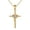 Heart-shaped cross (gold), variant on Leander 925 Sterling Silver Moissanite Cross Necklace for Women, Figure-8 Design, with a Stylish and Simple Clavicle Chain Pendant