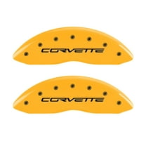 MGP Caliper Covers 13008SCV6YL Corvette Logo - Yellow Powder Coat - Set of 4 Fits select: 2005-2008 CHEVROLET CORVETTE, 2009 CHEVROLET CORVETTE GT1
