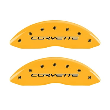 MGP Caliper Covers 13008SCV6YL Corvette Logo - Yellow Powder Coat - Set of 4 Fits select: 2005-2008 CHEVROLET CORVETTE, 2009 CHEVROLET CORVETTE GT1