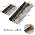 thumbnail image 2 of Marble Kitchen Mat Black and Gold Kitchen Rugs Kitchen Runner Mat Set for Floor Set Gold Abstract Runner Rug Black and Gold Kitchen Accessories Floor Mats Black Kitchen Rug for Bathroom, 2 of 6