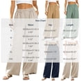 thumbnail image 4 of AnuYalue Womens Plus Size Pants Summer Casual Wide Leg Pant Soft Loose Flowy High Waisted Palazzo Trousers with Pockets, 4 of 10