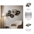 thumbnail image 6 of Metal Lily Pad Wall Art for Home Decor - Wall Accent for Bedroom, Living Room, and Bathroom Display - Hanging Display Accent for Office, Hallway Styling, and Entryway Decor - 20", Gray & Black, 6 of 15