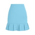 thumbnail image 6 of dazeni Fashion Pleated Skirt for Women with Pockets High Waist Casual Mini Skirt for Work Daily Wear, 6 of 6