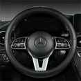 thumbnail image 4 of Full Leather Universal Car Steering Wheel Cover Breathable Anti Slip Car Decoration 37-38cm Steering Wheel Cover Accessories, 4 of 9