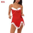 thumbnail image 1 of Body sexy para mujer, mono con temática navideña, lencería de encaje con tirantes para niña, xxL Methold XX000044-05, 1 of 7