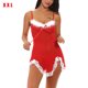 thumbnail image 1 of Body sexy para mujer, mono con temática navideña, lencería de encaje con tirantes para niña, xxL sidaley XX000044-05, 1 of 7