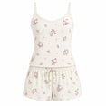 thumbnail image 1 of Set Pijama George para Mujer, sin Manga Hueso Talla M 2 piezas, 1 of 4