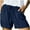 Navy womens pant, variant on Wenini Comfortable Short Pants for Women Up to 65% Off Solid Mini Short Pants Casual Loose Plus Size Drawstring Elastic Waist Short Pants with Pocket , Gift on