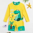 thumbnail image 2 of HSMQHJWE Baby Toddler Boys Swimsuits Sun Protection Long Sleeve Rash Guards Baby Bathing Suit with Zip Diving Swimsuit (12M-6Y), 2 of 8