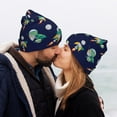 thumbnail image 5 of Picia Astronaut Dinosaur Pattern Knitted Beanie Hat for Men and Women , Unisex Winter Warm Stretchy Knit Cap Thick Fisherman Beanies Cuffed Plain Skull Caps, 5 of 6