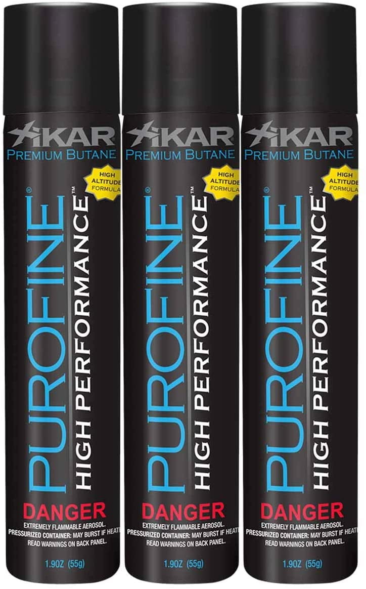 Premium Butane Lighter Fuel Refill High Performance High Altitude 1.9 Ounce 55g 3 Pack