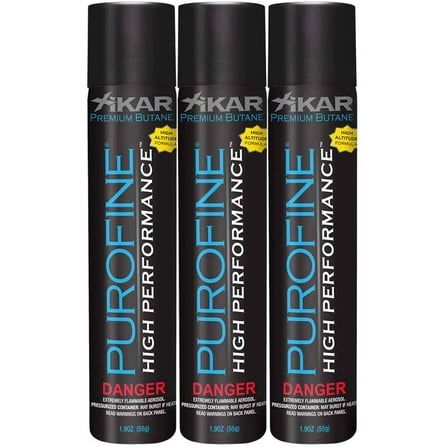 Premium Butane Lighter Fuel Refill High Performance High Altitude 1.9 Ounce 55g 3 - Pack