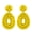 Yellow, variant on Oval Exaggerated Teardrop Earrings for Women Colorful Bohemian Beads Earrings Jewelry Green