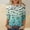Mint Green, variant on Graphic Tees for Women T-Shirts Women's Spring/Summer Casual Round Neck 3/4 Sleeve TShirt with Gradient Pattern Print Top Red M