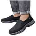thumbnail image 3 of WEAIXIMIUNG Casual Shoes for Men Sneakers Wide Men Casual Shoes Fashionable New Pattern Pure Color Leather Patchwork Breathable Comfortable Non Thick Sole On, 3 of 9