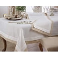 thumbnail image 2 of SARO 1982.I1872B 18 x 72 in. Rectangular Double Layer Table Runner with Thick Border Design - Ivory, 2 of 2