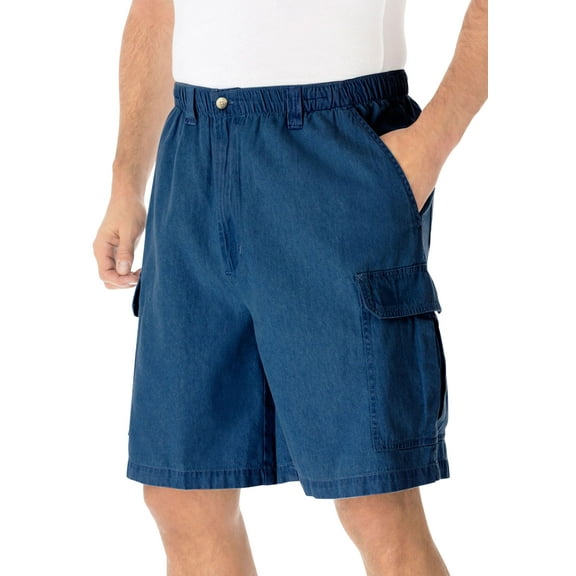 KingSize Men's Big & Tall Knockarounds 8" Full-Elastic Cargo Shorts