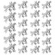 thumbnail image 1 of BESTYASH 100Ud Broches Cruzados De Acero Inoxidable Resistentes Para Redes De Seguridad Invisible En Hogar Plata, 1 of 7