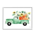 thumbnail image 4 of Stupell Industries Autumnal Plants Pumpkins Seasonal Green Pickup Truck Painting White Framed Art Print Wall Art, Design by Heatherlee Chan, 4 of 5
