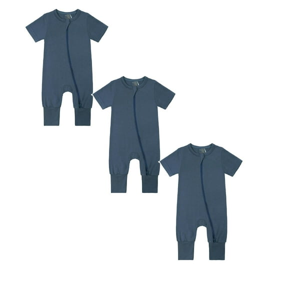 3-Pack Baby Bodysuit Base Onesie Pajamas Comfort Short Sleeve Sleeper Clothes for Boys 12M Baby Clothes