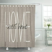Libin Cute Rustic Home Sweet Burlap Monogram Love Family Farmhouse Shower Curtain 60x72 inch
