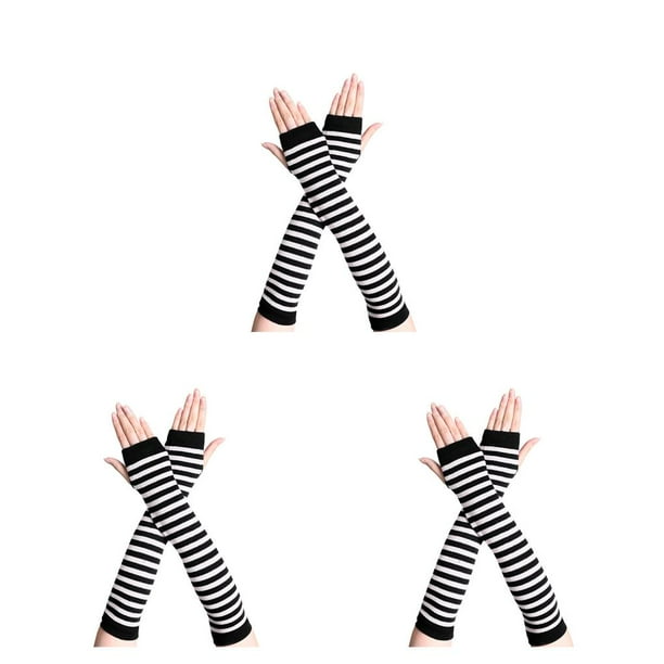 Guantes sin dedos Cateissary 1 par para niña estilo Simple tejido cálido cubierta de mano artesanal