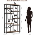 thumbnail image 5 of Bookshelf 9 Tier Tall Wooden Bookcase Shelf Furniture, Standing Book Storage for Bedroom, Living Room and Home Office, Rustic Brown, 5 of 7