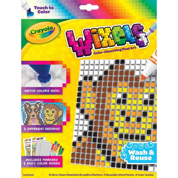 Kit de actividades Crayola Wixels Animals con 8 rotuladores lavables