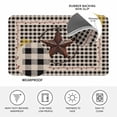 thumbnail image 3 of Farm Plaid Door Mat Indoor Outdoor,West Texas Star Rustic Farmhouse Black Brown Non Slip Welcome Mat with Rubber Backing,Absorbent Fabric Front Door Mats Entryway Rug for Home Patio Entrance 16"x24", 3 of 9