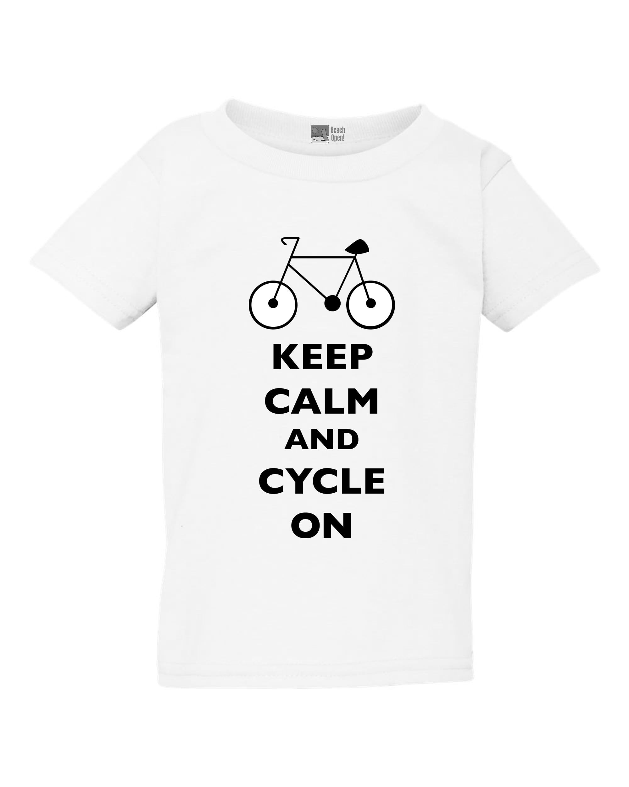 Keep Calm and Cycle On Cyclist Bicycle Toddler Kids T-Shirt Tee