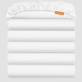 thumbnail image 1 of Sábanas Bajeras Ajustables Dreamlab Premier 1800 Collection Microfibra DE Lujo Tamaño Queen Blanco 6 Piezas, 1 of 7