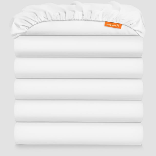 Sábanas bajeras Ajustables Dreamlab 1800 Collection tamaño Individual blanco