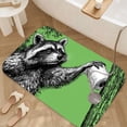 thumbnail image 4 of 1pc Raccoon with Toilet Paper Absorbent Non-Slip Bathroom Thickened Flannel Rug Decor,Soft,Quick Drying,Suitable For Indoor/outdoor Use,Bathrooms,Bedrooms,Kitchens,Terrace,Laundry Rooms,16"x24", 4 of 9