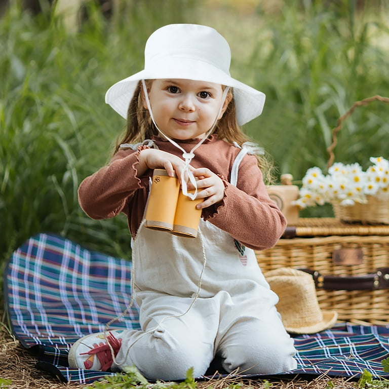 Peaoy Baby Sun Hat UPF 50+ Sun Protective Wide Brim Beach Hat for Toddler  Girls Boys Kids